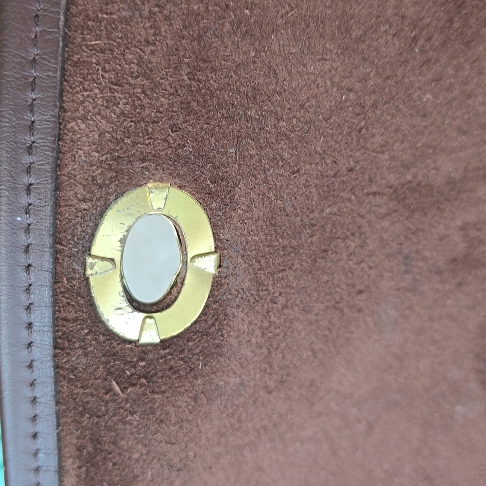 Coach Vintage PENNY A81-9755 Mahagony Leather Purse +purse Bling - Picture 13 of 17